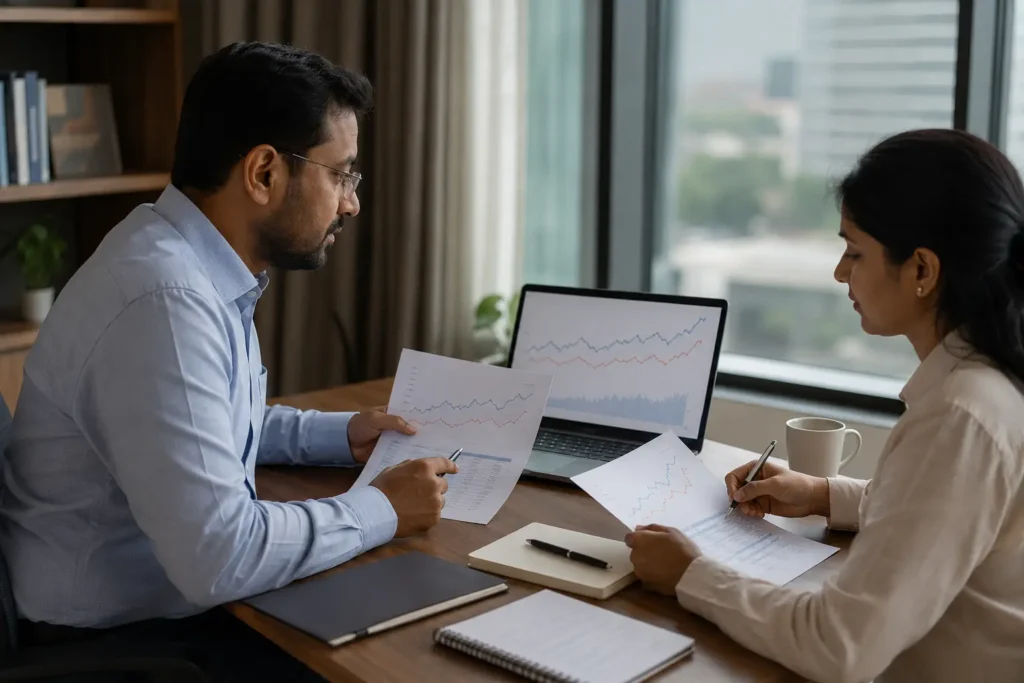Experienced fund manager reviewing mutual fund investments